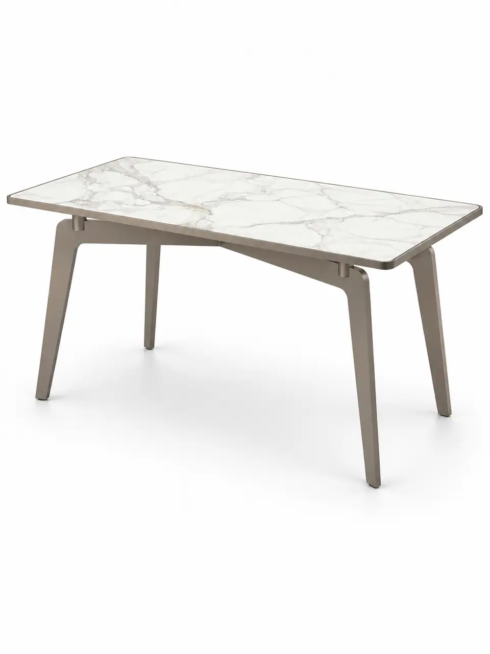 Champagne Slant-Leg Long Table