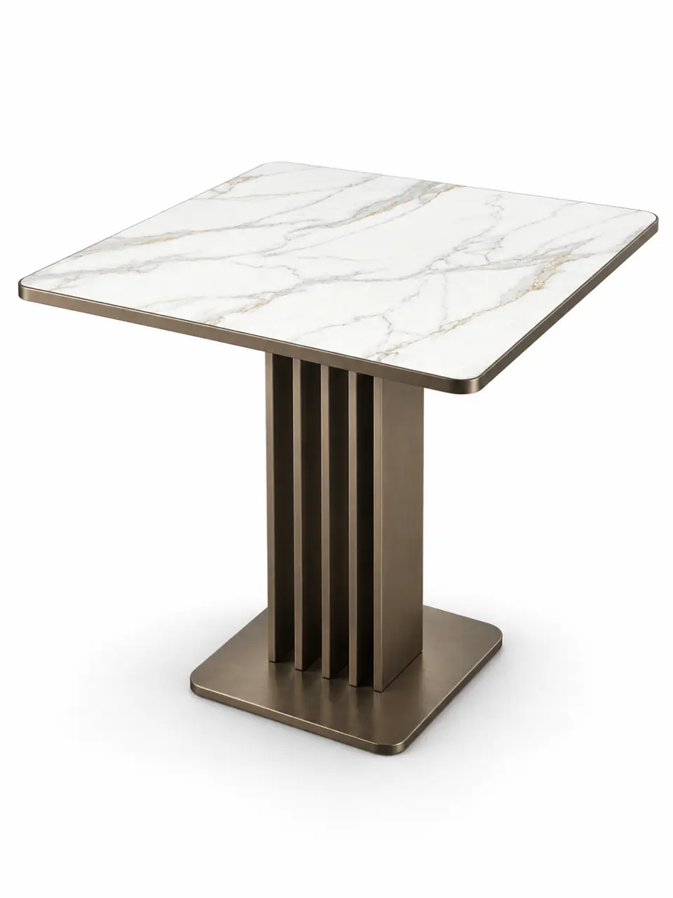 Copper Fin Pedestal Table