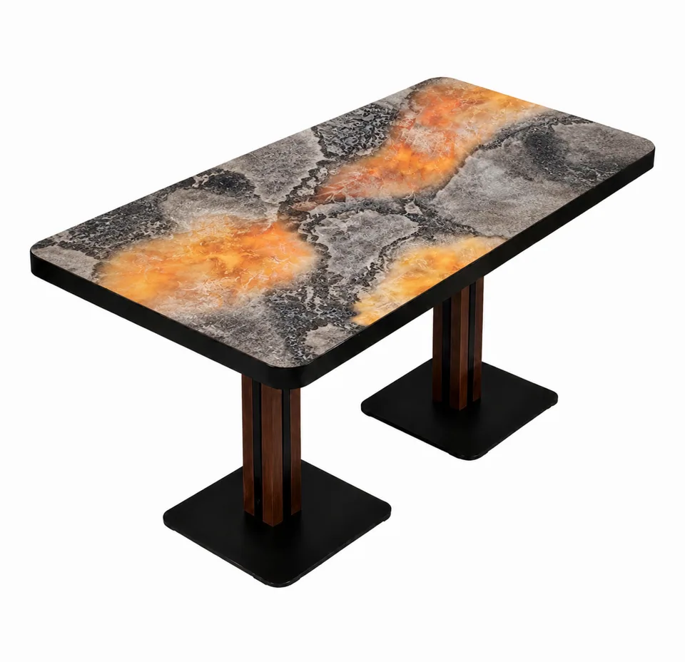 Ember Slab Pedestal Table