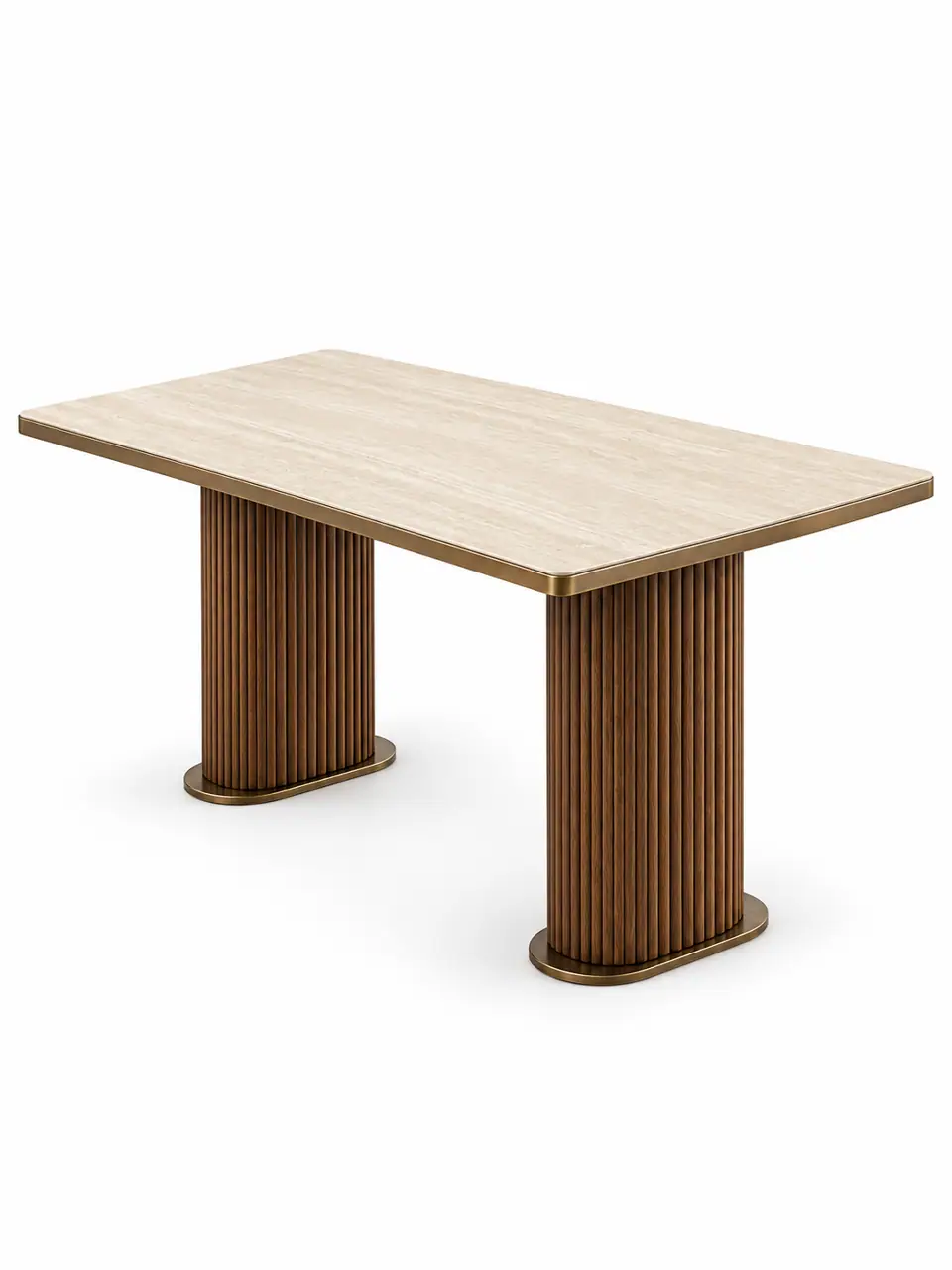 Fluted Twin-Pier Long Table