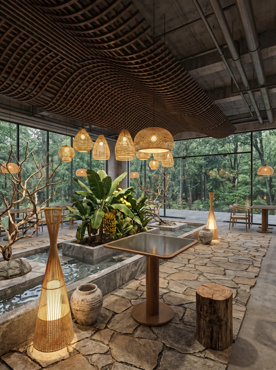 Forest Room Mixed Table Family view 3