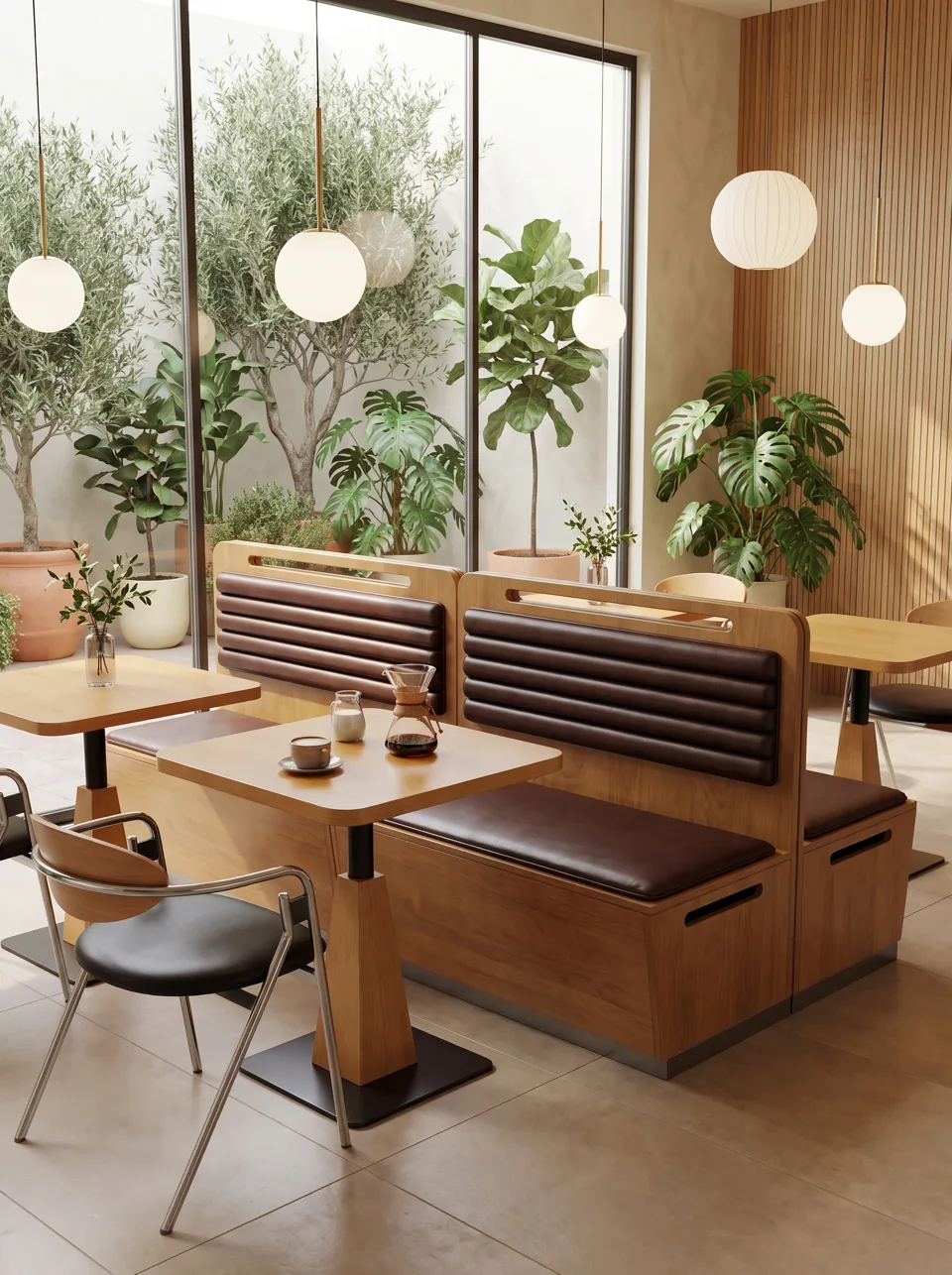 Grove Oak Booth & Café Table Set view 2