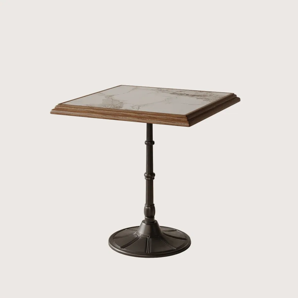 Marble Bistro Twin-Base Table view 2