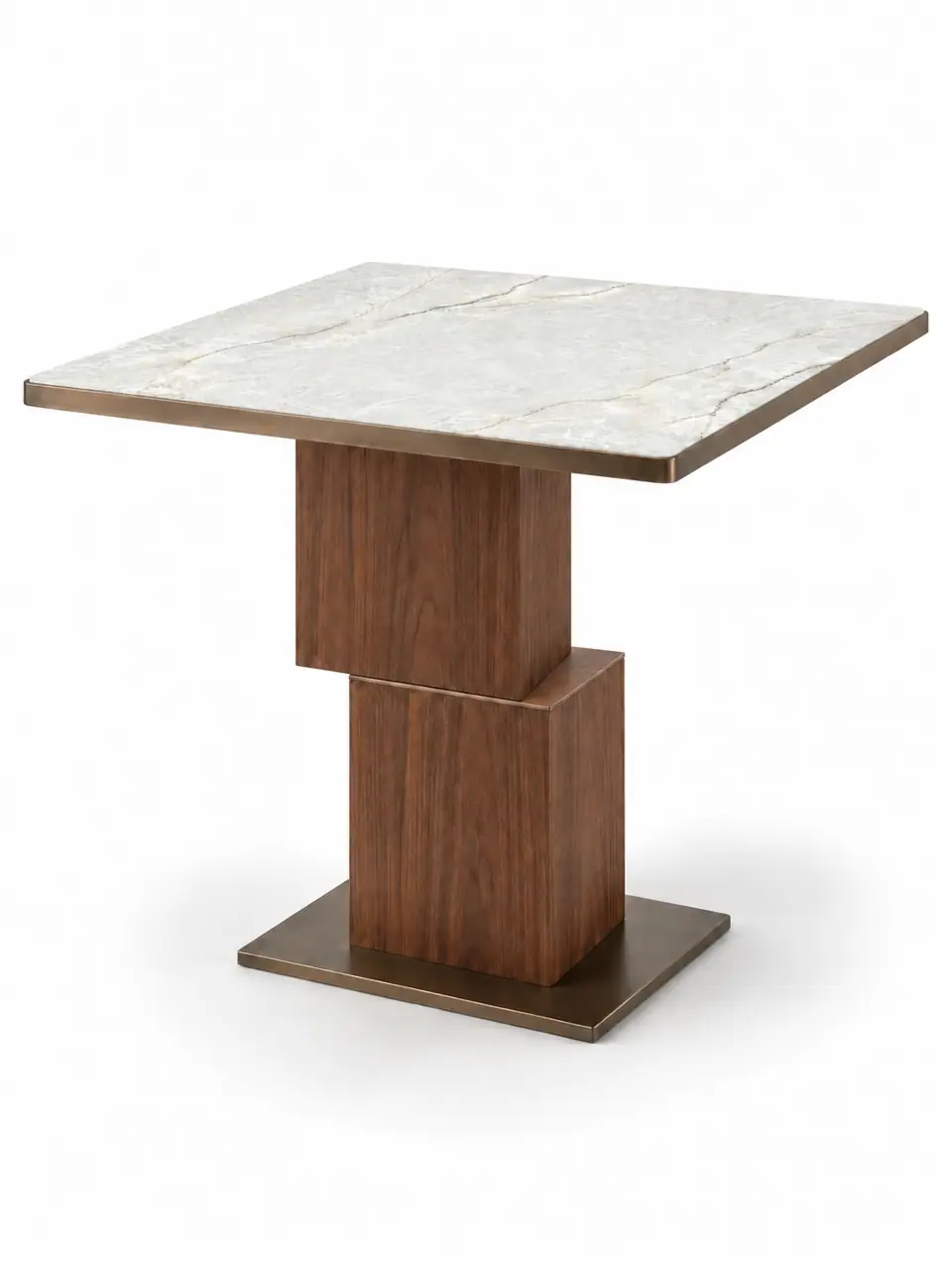 Offset Block Walnut Table