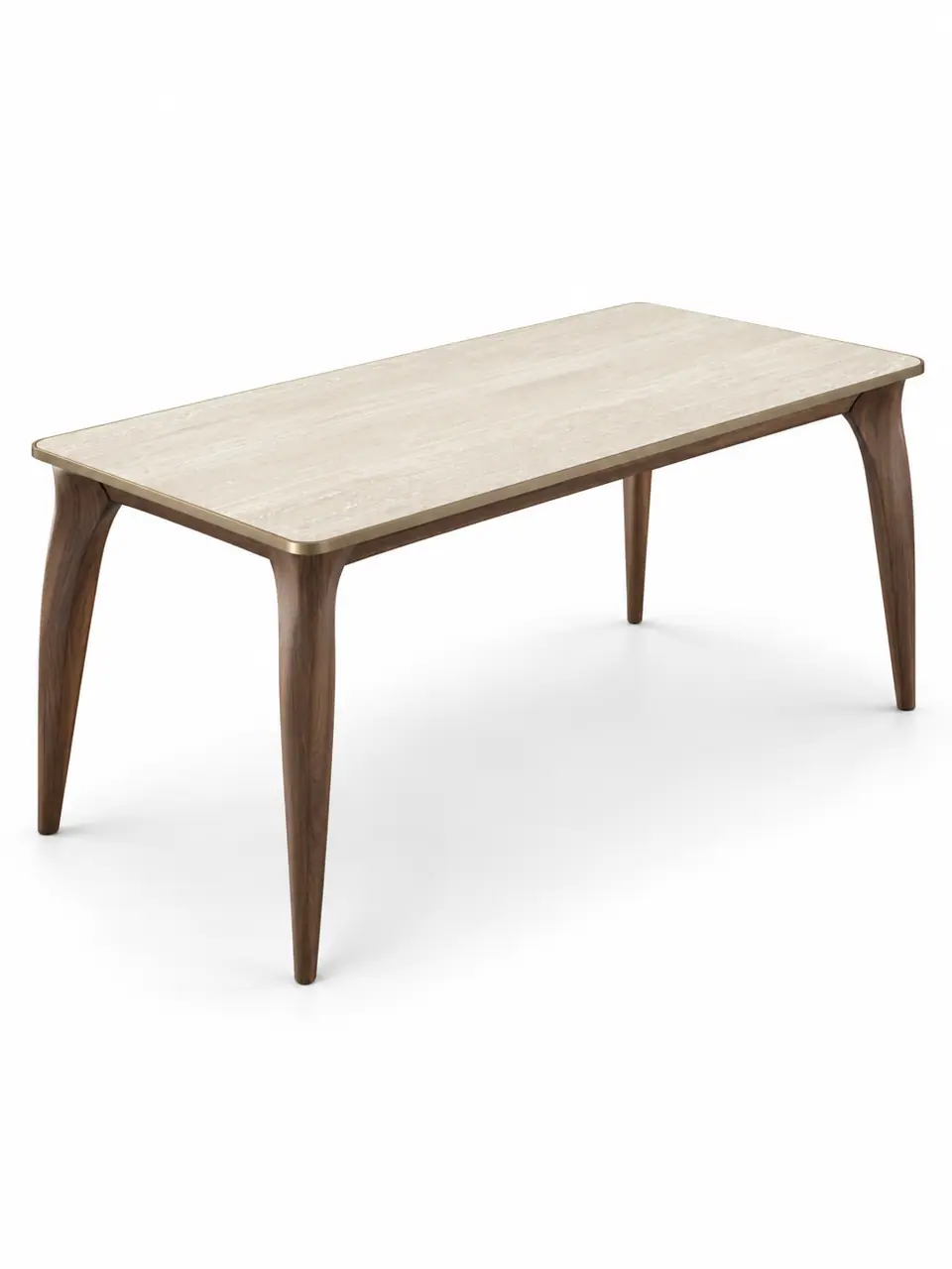 Walnut Leaf-Leg Long Table